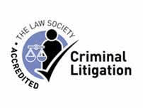 Law Society Accredited Criminal Litigation badge for Redbridge Solicitors expertise in criminal defense and court representation.